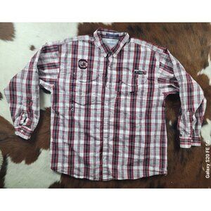 Columbia PFG South Carolina Gamecocks XL Long Sleeve Collared Super Bonehead VGC